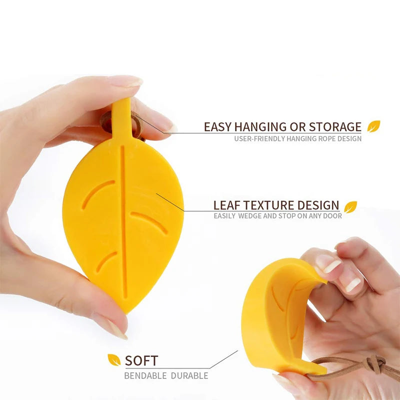 Kids Cartoon Leaf Silicone Door Stopper – 4 Colors Safety Child Safety Door Stop Nixie