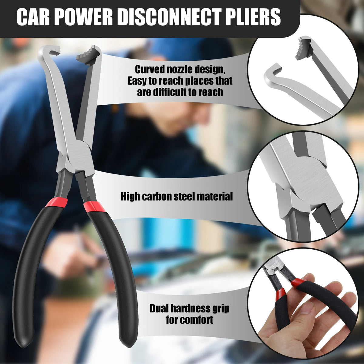 Carbon Steel Electrical Disconnect Pliers – Auto Connector Tool Electrical Disconnect Pliers Nixie