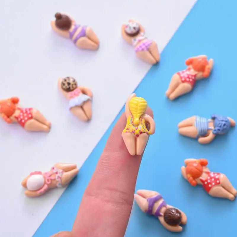 Mini Bikini Girl Resin Figurines 7/14pcs – DIY Craft Decor Resin Craft Figurines Nixie