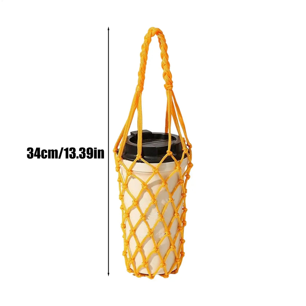 Crochet Mesh Water Bottle Bag Carrier Sleeve | Sports Travel Water Bottle Carrier Nixie