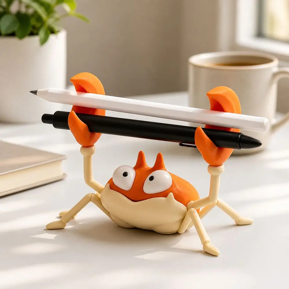 Weightlifting Crab Pen Holder – Novelty PLA Desk Organizer