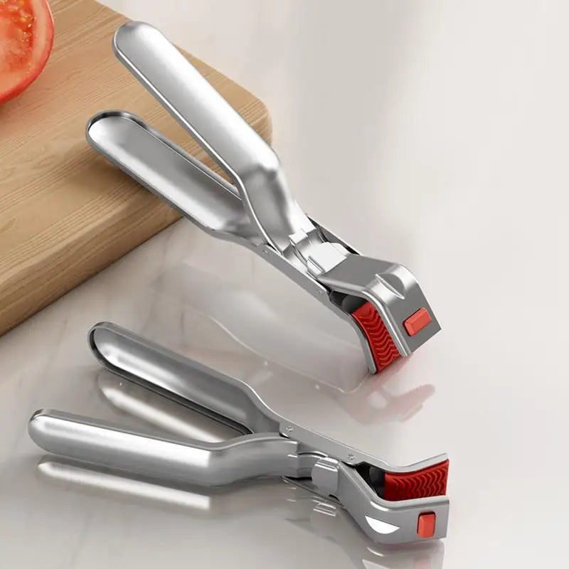 Stainless Steel Hot Plate Gripper Clip Tongs | Kitchen Bowl Holder Kitchen Gripper Tongs Nixie