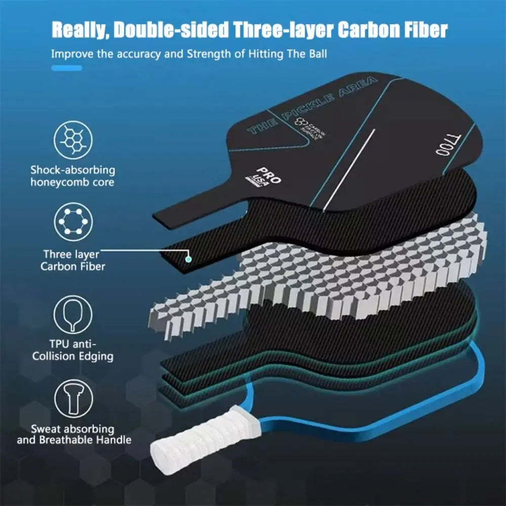 T700 Carbon Fiber Pickleball Paddle 16MM – USAPA Approved Pickleball Paddle Nixie
