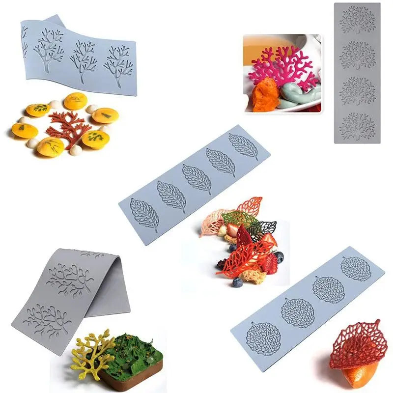 Leaf & Lace Silicone Fondant Molds for Cake Decorating Silicone Cake Mold Nixie