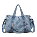 Nixie Denim Vintage Travel Bag – Large Crossbody Handbag Crossbody Travel Bag Nixie Blue