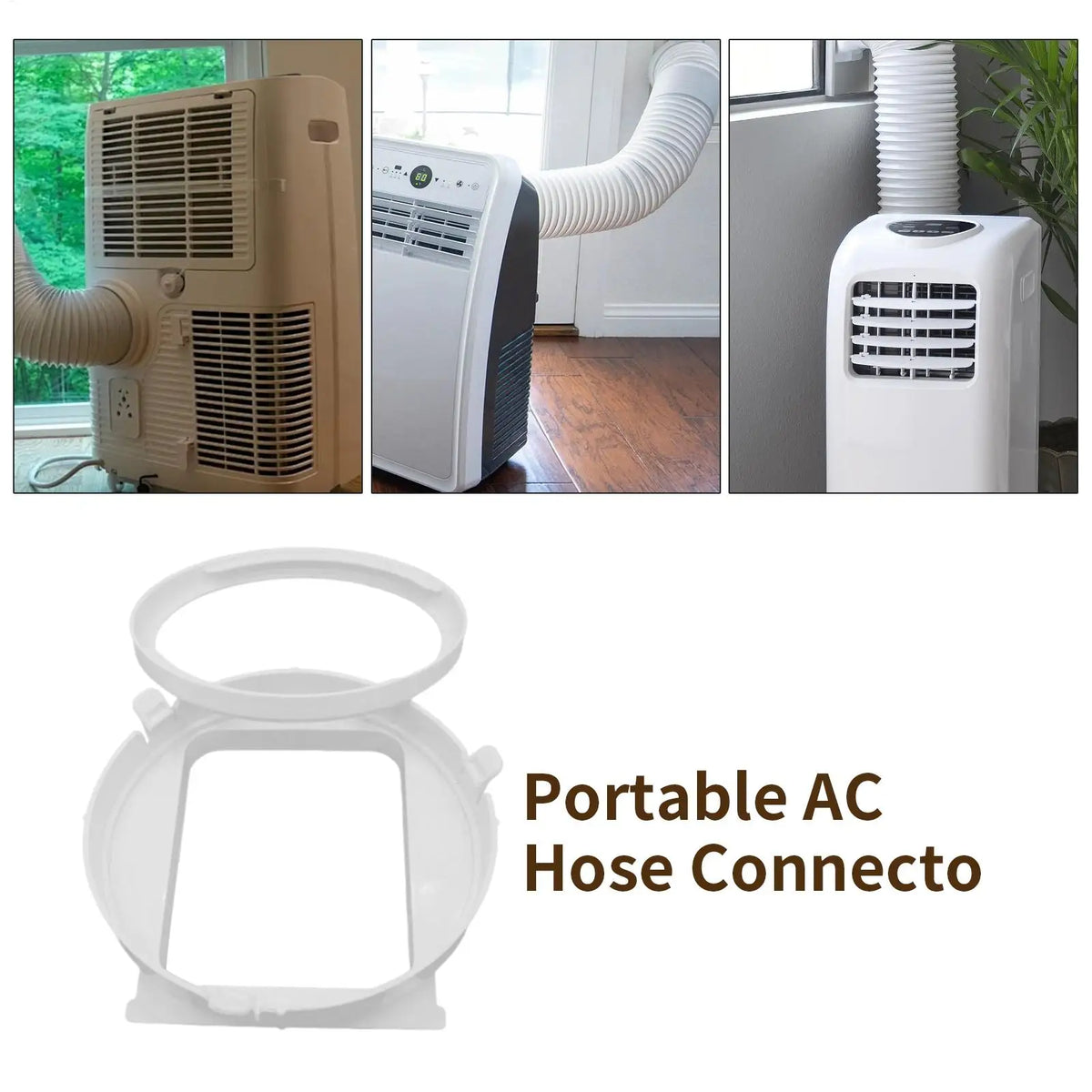 Portable AC Exhaust Hose Adapter 5.9" Square Window Connector AC Hose Adapter Nixie