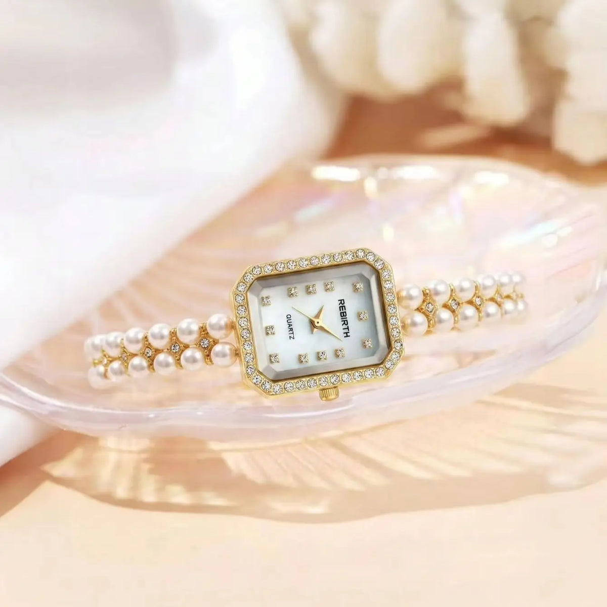 Women's Square Quartz Watch – Light Luxury Stainless Steel