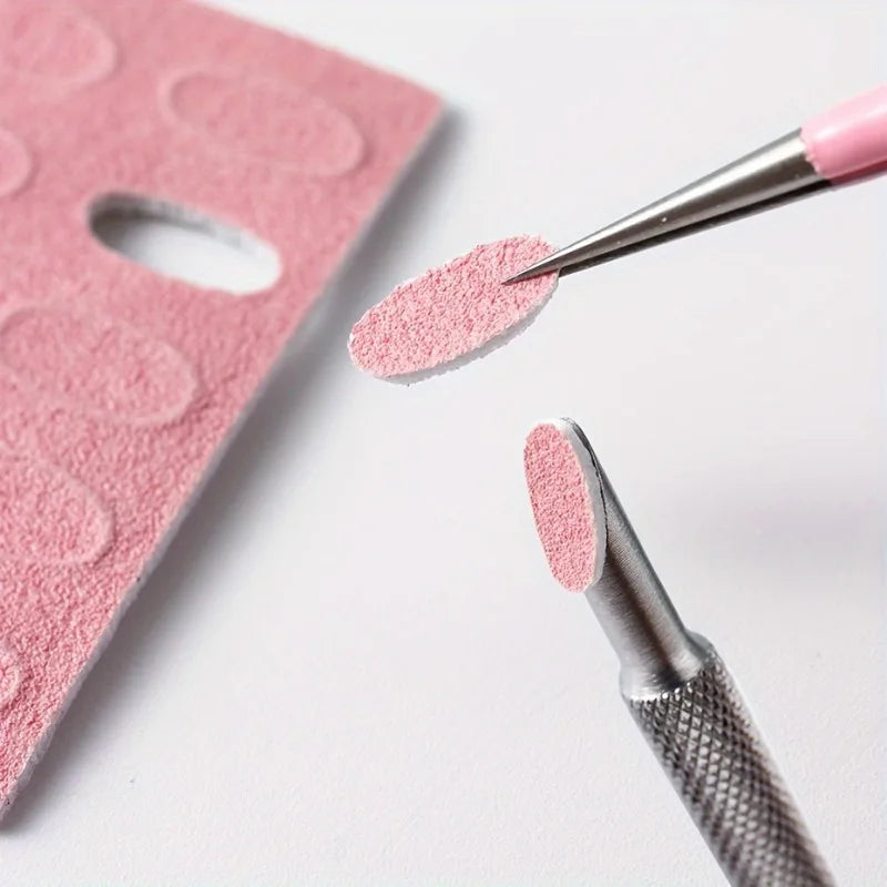 Cuticle Pusher & Pink Sandpaper Nail Set – Manicure Tool Nail Manicure Set Nixie