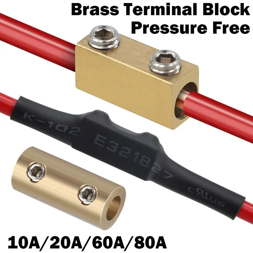 Brass Terminal Block Wire Connectors 10A/20A/60A Waterproof Splice Wire Splice Connector Nixie