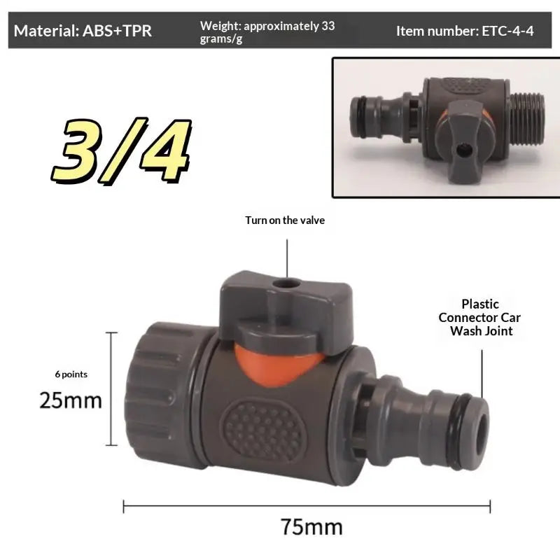 PVC IBC Water Tank Adapter with Valve for Garden Irrigation