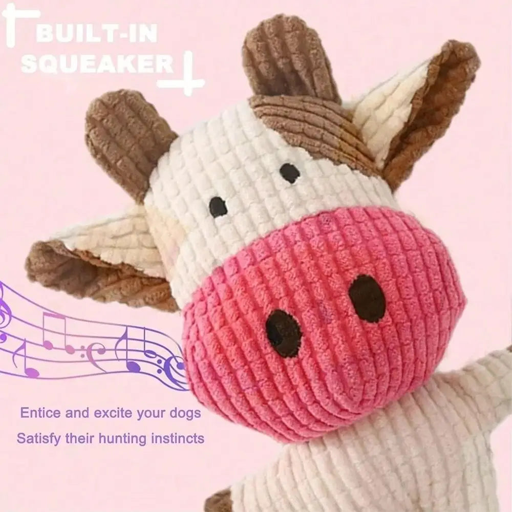 Soft Plush Interactive Dog Chew Toy – Squeaky Companion