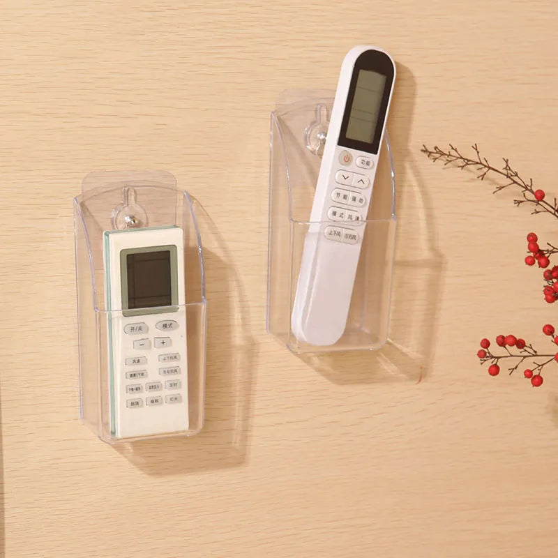 Transparent Acrylic Remote Control Holder Wall Mount Organizer Remote Control Holder Nixie