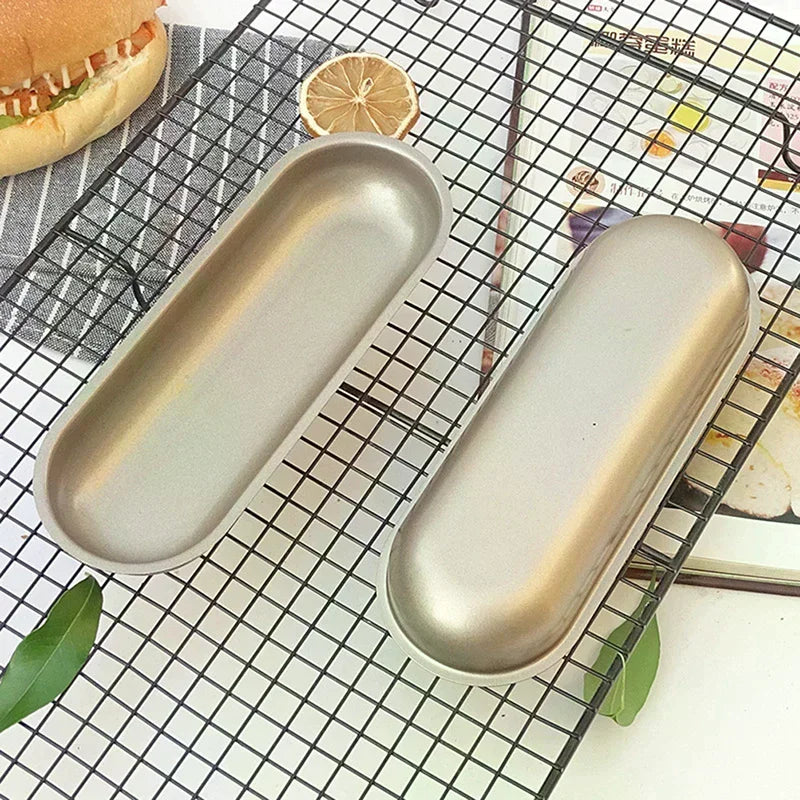 7-Inch Non-Stick Hot Dog Bun Mold | Carbon Steel Bakeware Bread Baking Mold Nixie