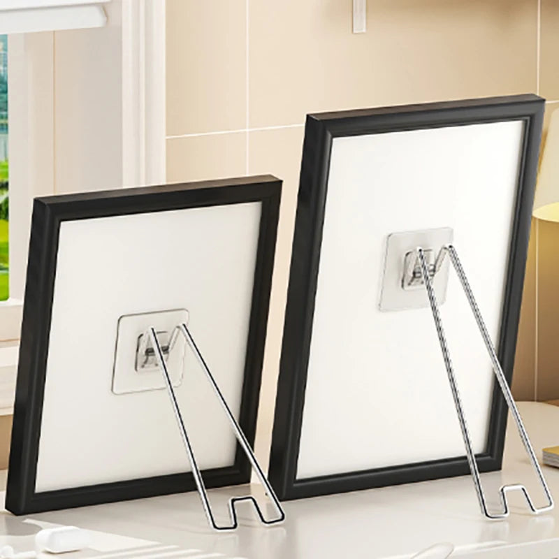 No-Drill Metal Photo Frame Stand Desktop Display Bracket
