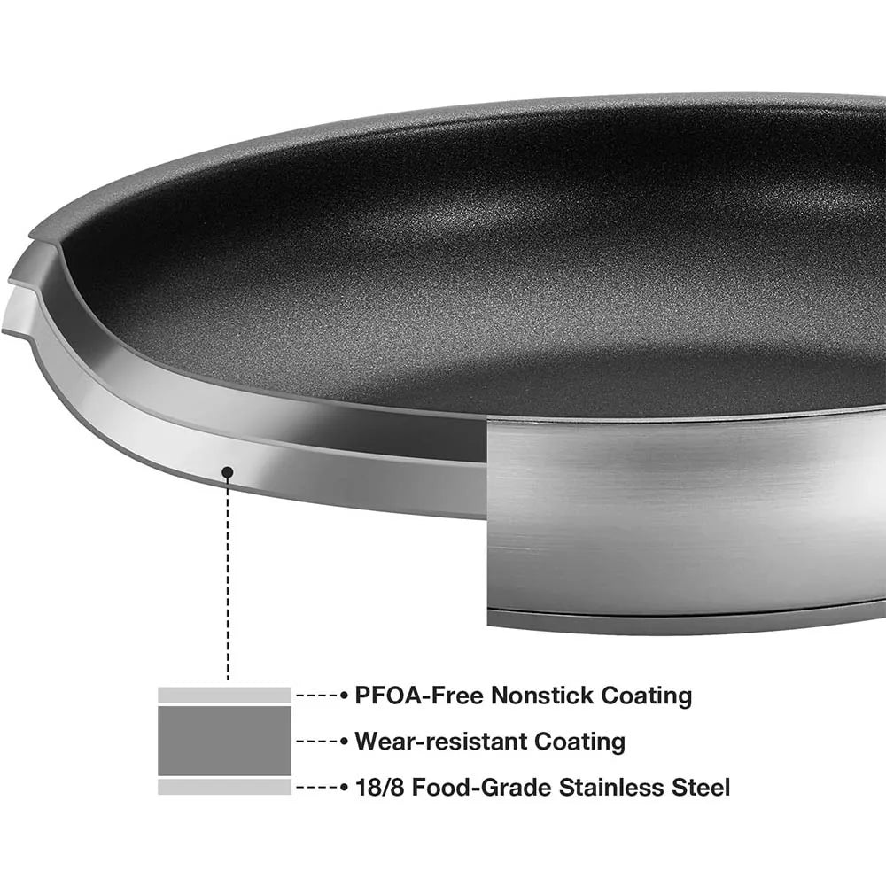 CSK 12-Inch Stainless Steel Nonstick Skillet – Induction & Oven Safe