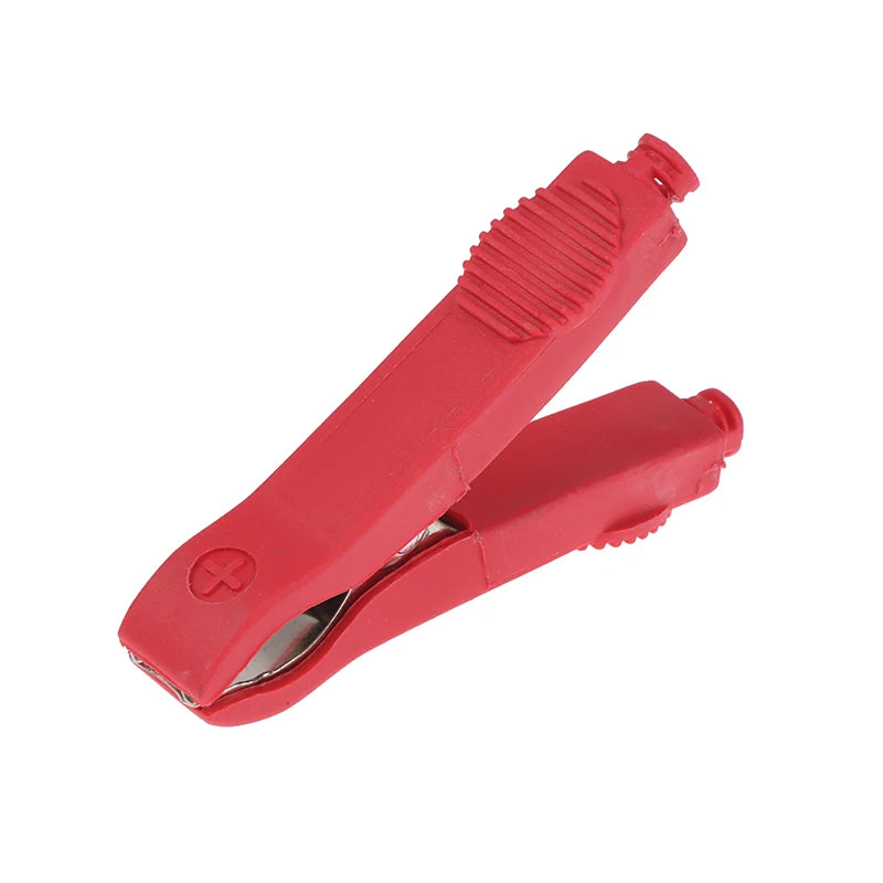 2Pcs 75mm Insulated Alligator Clips Red & Black Battery Test Leads Battery Test Clips Nixie one size