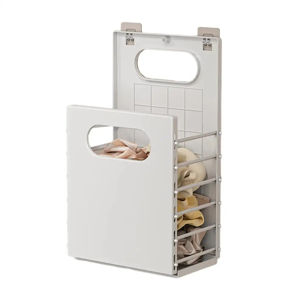Collapsible Wall-Mounted Mesh Laundry Hamper | Foldable Laundry Hamper Nixie Grey China