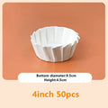 50Pcs Disposable Oilproof Cupcake Liners 4/6/8 Inch Cake Wraps