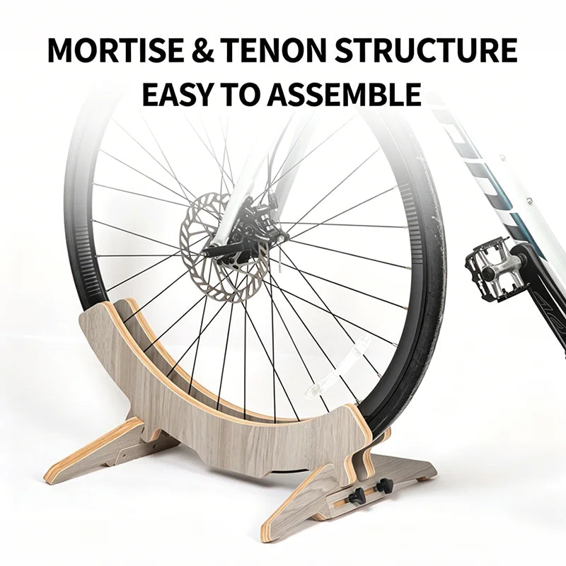 Wooden Adjustable Bike Parking Rack – Indoor Bicycle Storage Stand