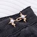 Pearl Waist Cinch Buckle – No-Sew Adjustable Jean Button Waist Adjuster Buckle Nixie Gold