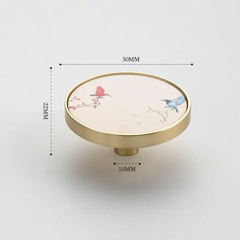Chinese Ink Painting Zinc Alloy Cabinet Drawer Knob – Single Hole Cabinet Drawer Knob Nixie A14