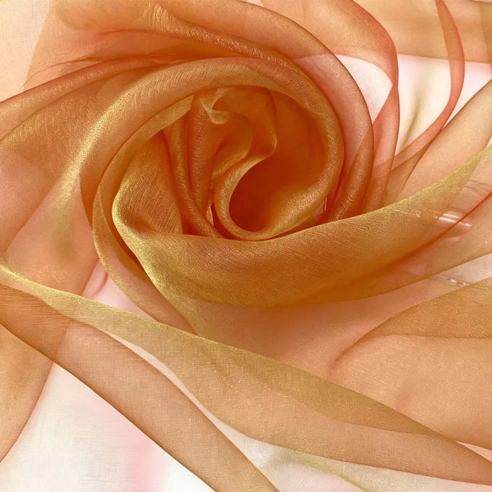 Two-Tone Gradient Organza Laser Fabric 150x100cm Polyester