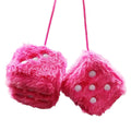 Fuzzy Plush Dice Car Rearview Mirror Hanging Ornament 6cm