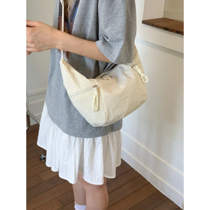 Nixie Waterproof Nylon Crescent Crossbody Shoulder Bag