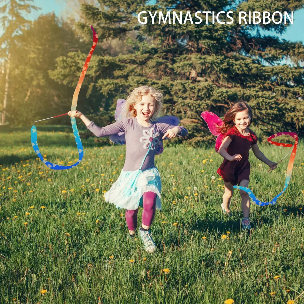 2M Rhythmic Gymnastics Dance Ribbon with Twirling Rod for Kids Gymnastics Dance Ribbon Nixie