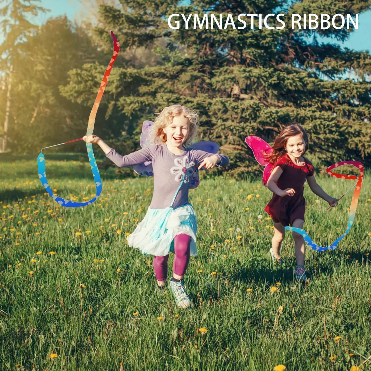 2M Rhythmic Gymnastics Dance Ribbon with Twirling Rod for Kids Gymnastics Dance Ribbon Nixie