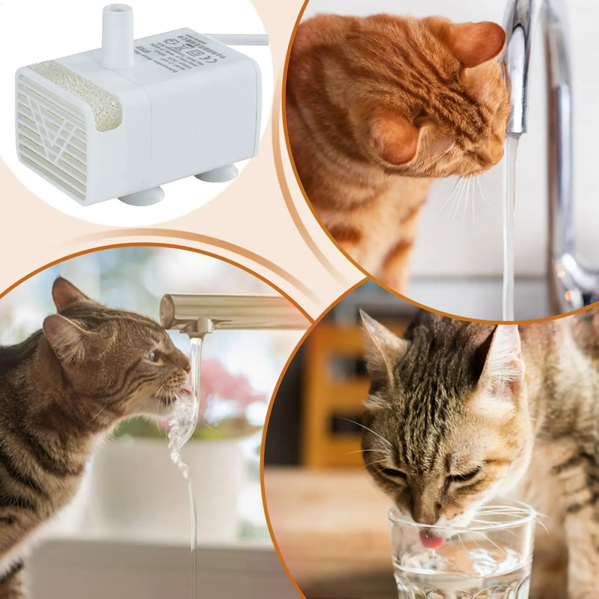 Quiet Pet Cat Water Fountain Pump Replacement – USB Pet Fountain Pump Nixie