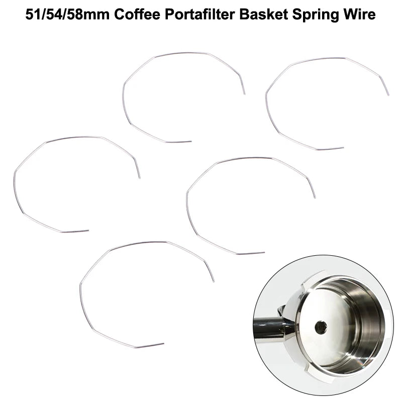 5-Pack Portafilter Basket Spring Clip Ring 51/54/58mm Portafilter Accessories Nixie