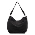 Large Canvas Shoulder Bag for Women | Casual Commuter Tote Canvas Shoulder Bag Nixie Black
