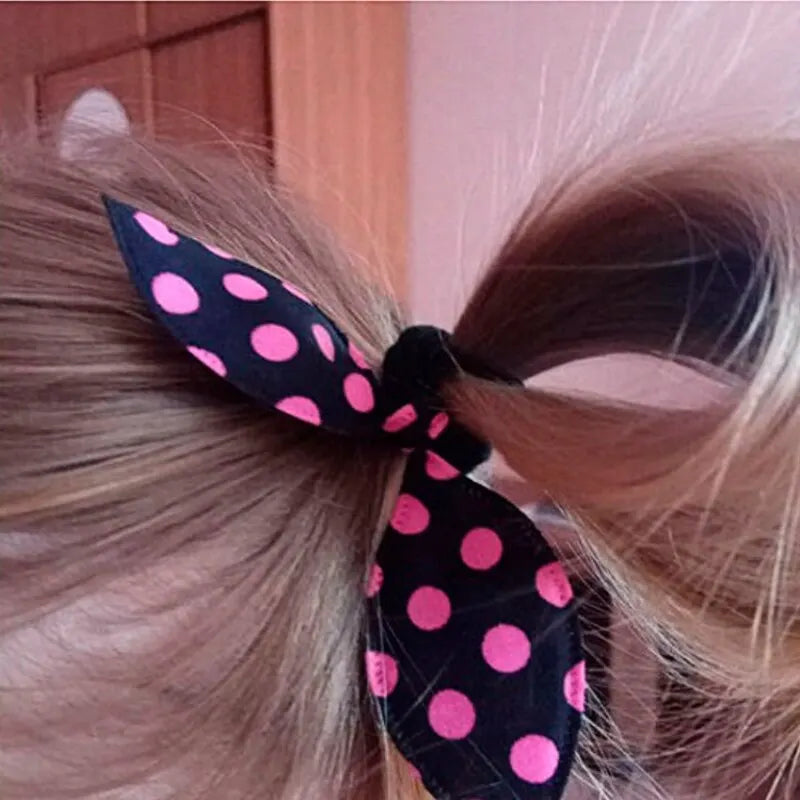Bunny Ear Hair Bands 24 Mixed Colors – Nylon Cotton Elastics Elastic Hair Bands Nixie