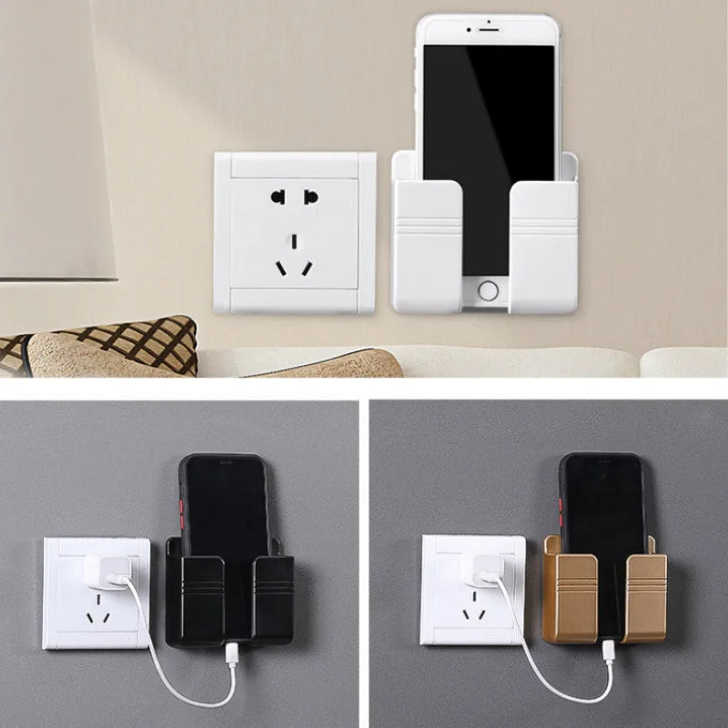 Wall Mounted Phone & Remote Holder – Kitchen Bathroom Bedroom Wall Storage Holder Nixie