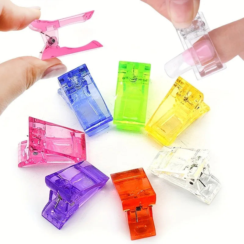 Acrylic Nail Extension Clips – Gel Builder UV Clamp Set Nail Builder Clips Nixie