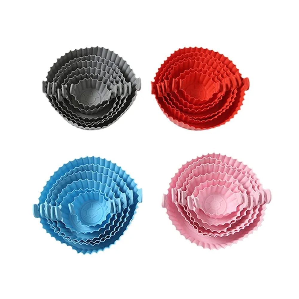 6-Piece Air Fryer Silicone Basket Liner – Reusable Baking Tray Silicone Air Fryer Liner Nixie