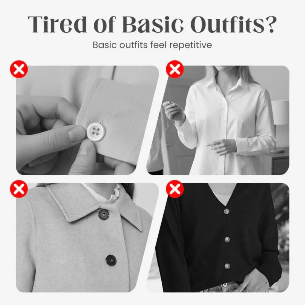 Rhinestone Floral Cufflink Brooch – Clip-On Shirt Button Cover Brooch Cufflink Nixie