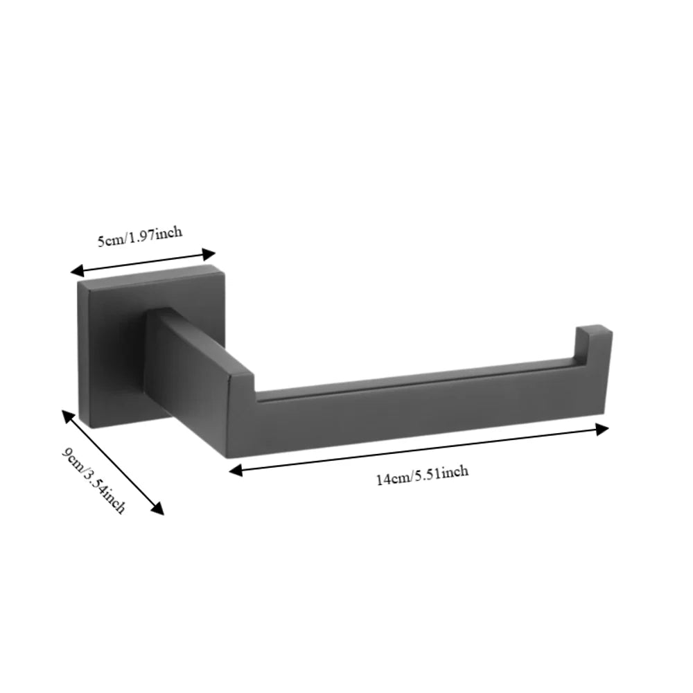 Black Stainless Steel Wall-Mounted Toilet Paper Holder Rack Toilet Paper Holder Nixie