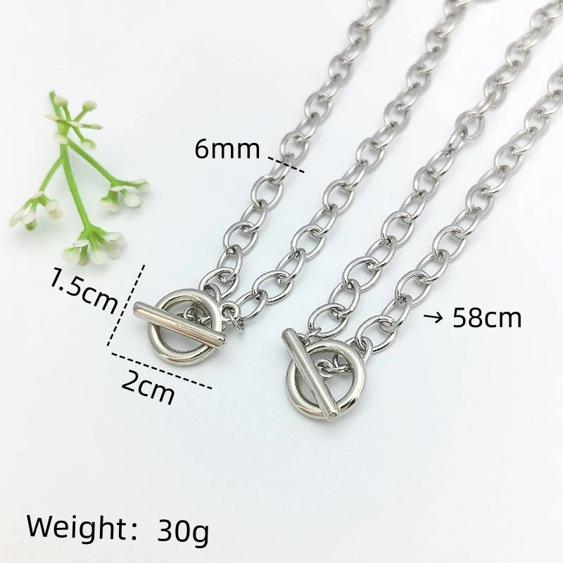 Hip Hop Pendant Choker Necklace – Zinc Alloy Clavicle Chain Pendant Choker Necklace Nixie XL0522-1