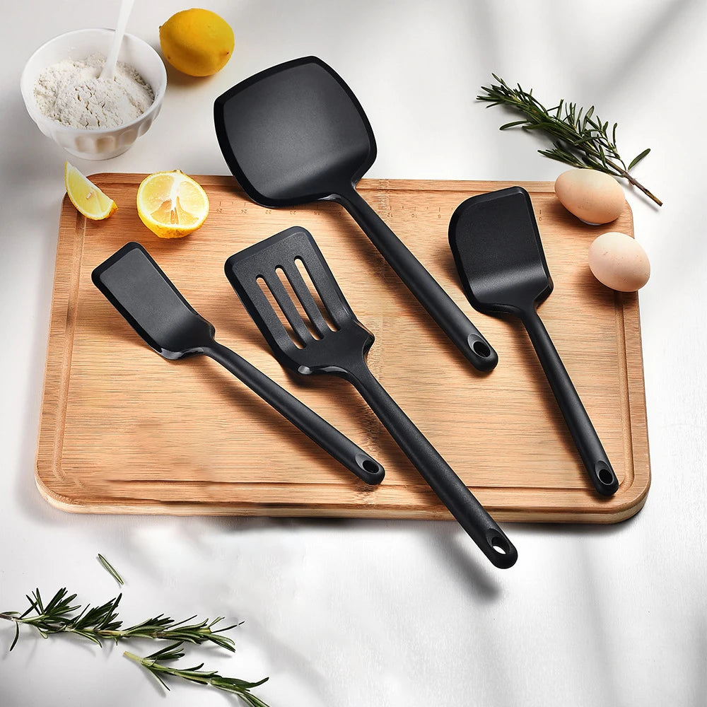 4-Piece Heat-Resistant Silicone Spatula Set – Non-Stick Silicone Spatula Set Nixie