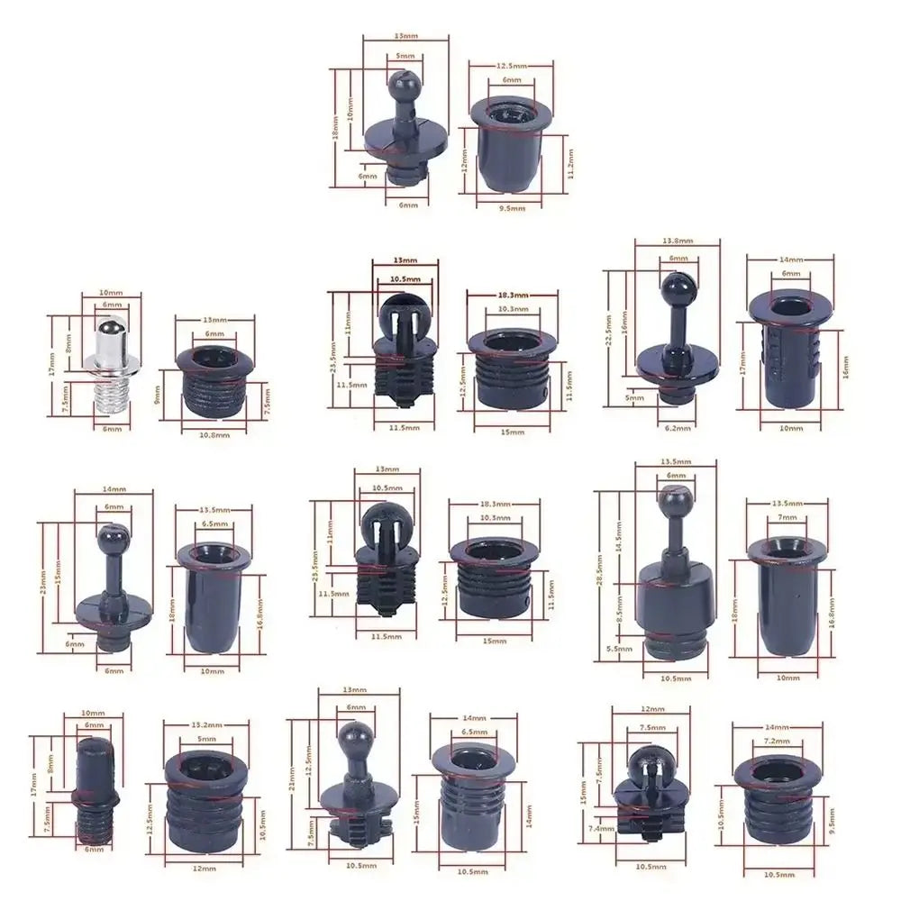 10 Pairs Speaker Grill Pegs Kit – Ball Socket Snap Buckles Speaker Grill Clips Nixie