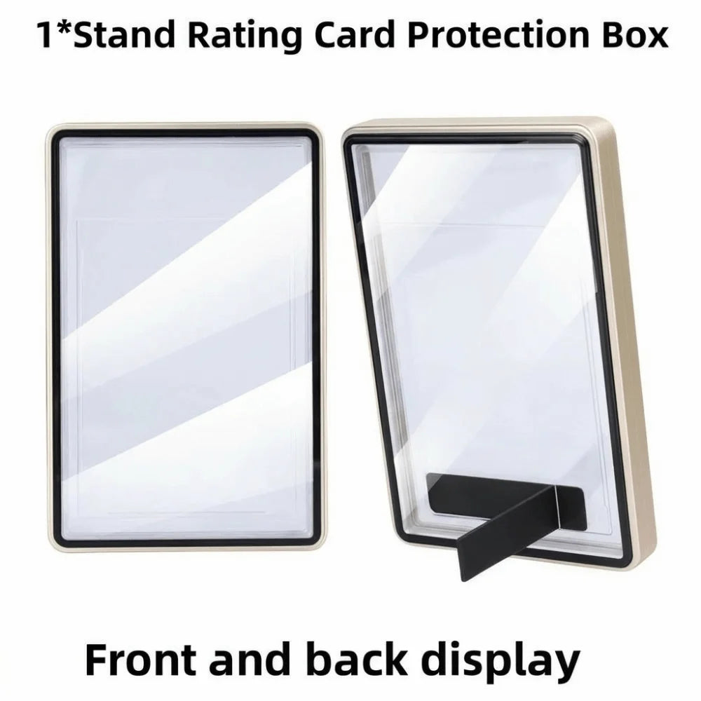 2-in-1 Graded Card Slab Case – Magnetic Metal & Glass Display