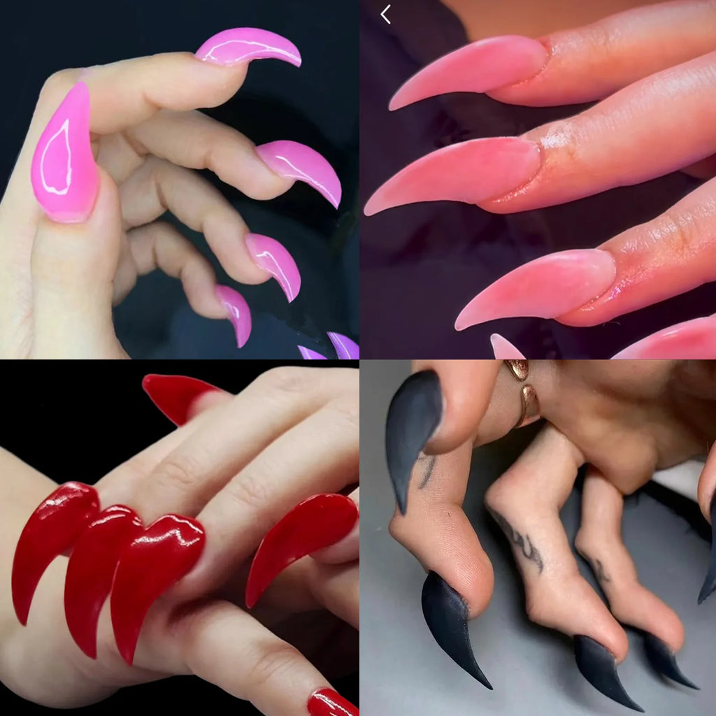 100Pcs Y2K Acrylic False Nail Tips Set – DIY Nail Art for Women