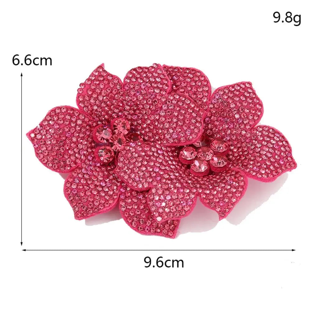 3D Camellia Rhinestone Flower Patch for DIY Sewing & Crafts