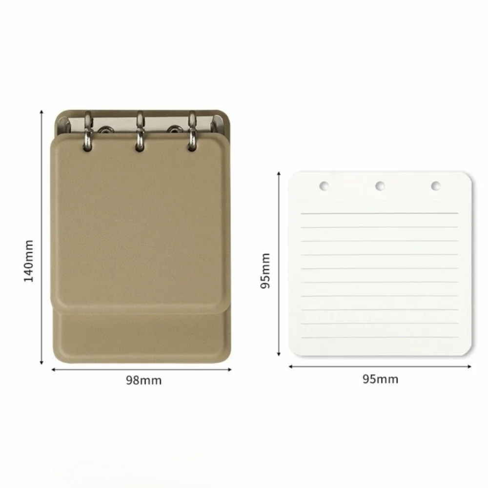 Mini 3-Ring Refillable PU Leather Pocket Notebook | Binder Journal