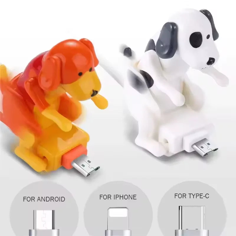 Funny Dog USB Charging Cable – Micro USB, Type-C & Lightning Novelty Charging Cable Nixie