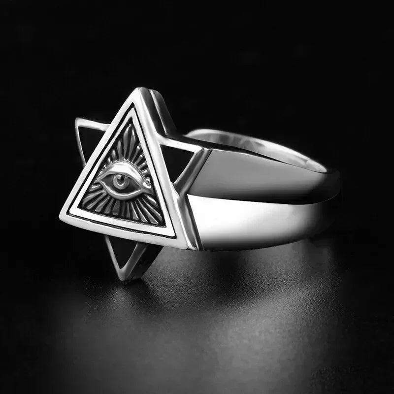Triangle Opening Ring – Zinc Alloy Geometric Punk Tracker Ring Fashion Ring Nixie