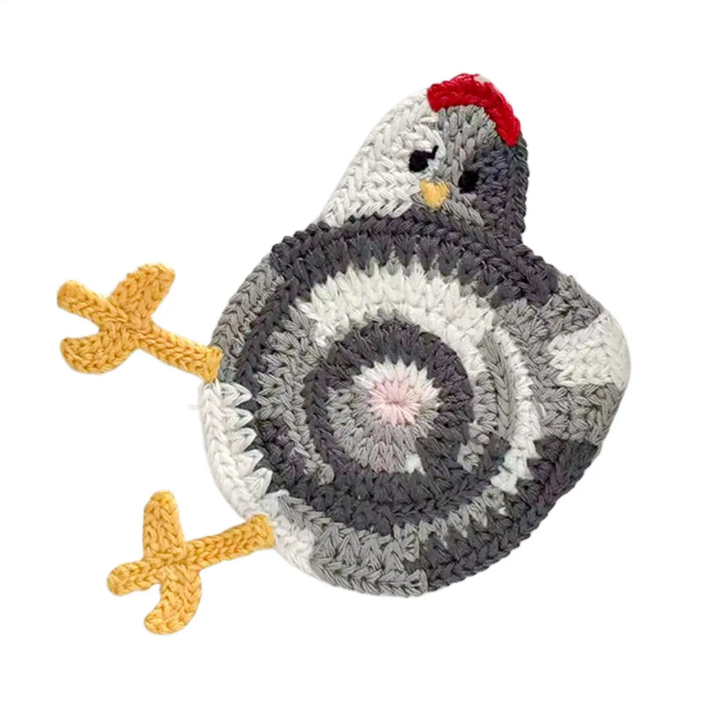 Chicken Knitted Coasters – Heat Resistant & Absorbent Drink Coasters Nixie