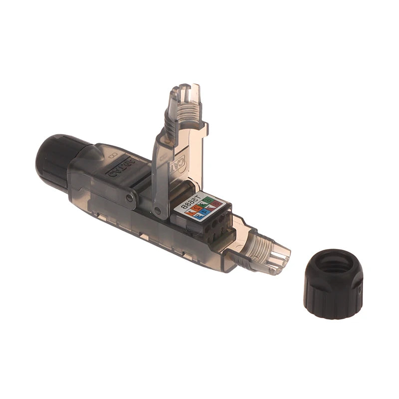 Tool-Less Network Extension Connector Junction Adapter Box